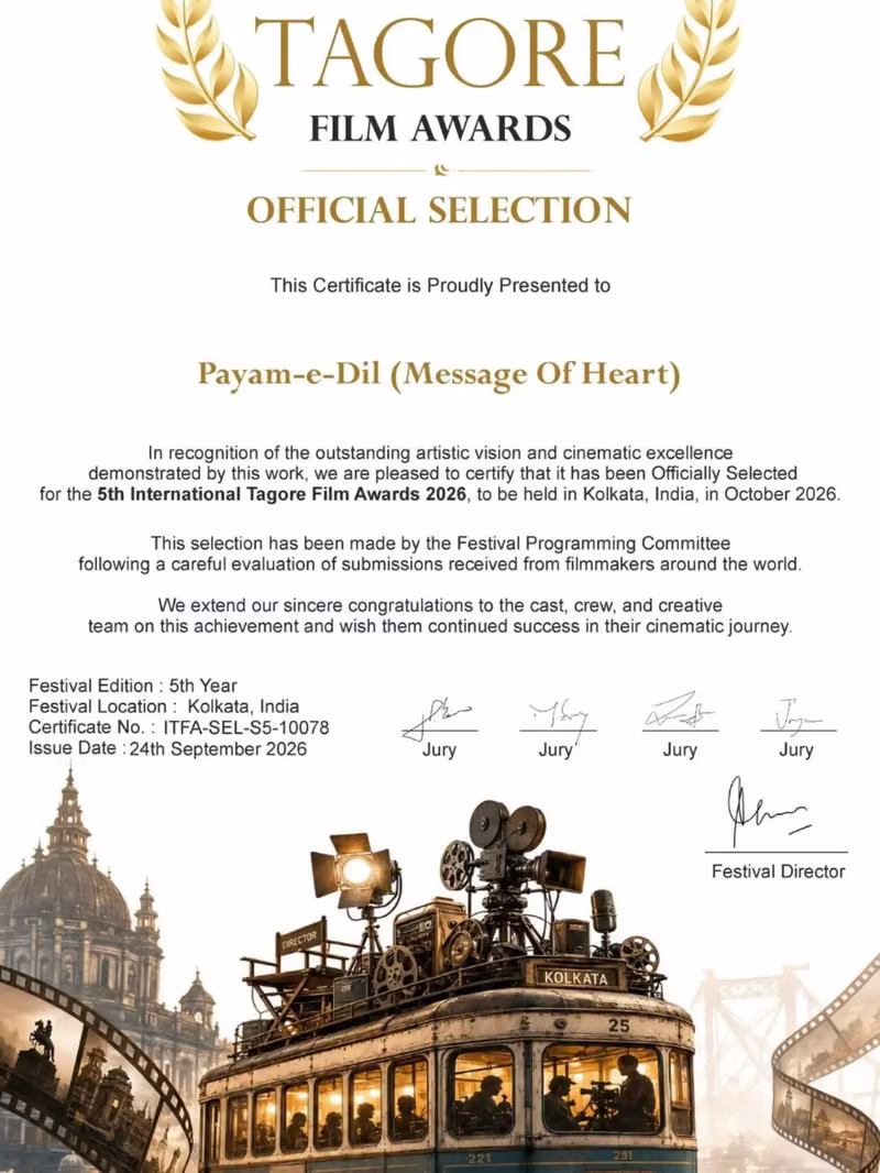 Tagore Film Awards — Official Selection, 2026